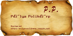 Pólya Polikárp névjegykártya